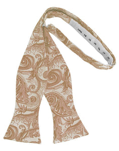 Cardi Self Tie Latte Tapestry Bow Tie