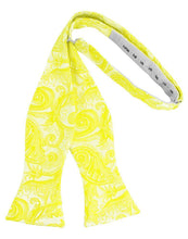 Load image into Gallery viewer, Cardi Self Tie Lemon Tapestry Bow Tie
