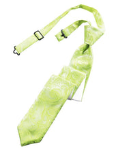 Load image into Gallery viewer, Cardi Pre-Tied Lime Tapestry Skinny Necktie