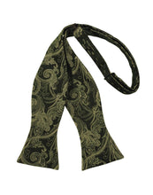 Load image into Gallery viewer, Cardi Self Tie Moss Tapestry Bow Tie