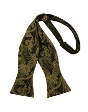 Load image into Gallery viewer, Cardi Self Tie New Gold Tapestry Bow Tie