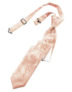 Cardi Pre-Tied Peach Tapestry Skinny Necktie