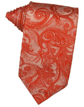 Load image into Gallery viewer, Cardi Self Tie Persimmon Tapestry Necktie