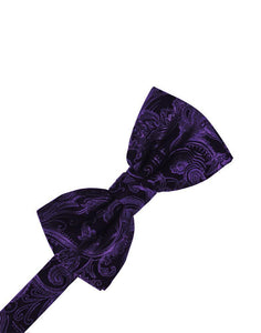 Cardi Pre-Tied Purple Tapestry Bow Tie