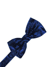 Load image into Gallery viewer, Cardi Pre-Tied Royal Blue Tapestry Bow Tie