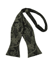 Load image into Gallery viewer, Cardi Self Tie Sage Tapestry Bow Tie