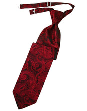 Load image into Gallery viewer, Cardi Pre-Tied Scarlet Tapestry Necktie