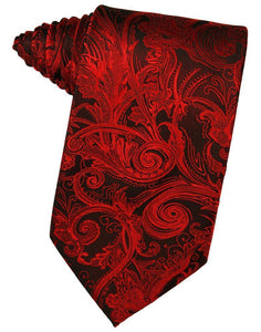 Cardi Self Tie Scarlet Tapestry Necktie