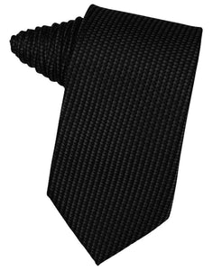 Cardi Self Tie Black Venetian Necktie