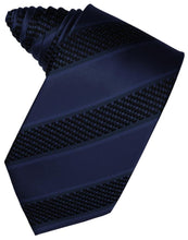 Load image into Gallery viewer, Cardi Self Tie Navy Venetian Stripe Necktie