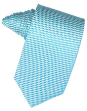 Load image into Gallery viewer, Cardi Self Tie Turquoise Venetian Necktie