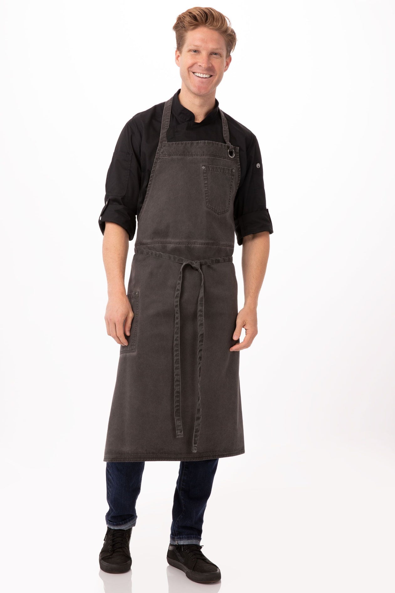 Chef Works Pewter Dorset Chefs Bib Apron