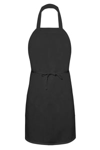 AW Essentials Black Bib Apron (No Pockets)