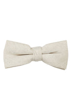 Load image into Gallery viewer, Tux Park Pre-Tied Beige Linen Bow Tie