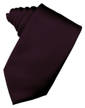 Load image into Gallery viewer, Cardi Self Tie Berry Luxury Satin Necktie