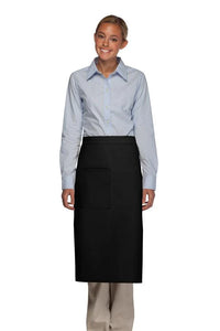 Cardi / DayStar Black Full Bistro Apron (1 Pocket)