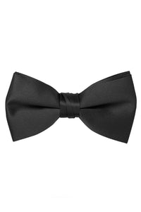 Classic Collection Black Satin Bow Tie
