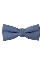 Load image into Gallery viewer, Tux Park Pre-Tied Blue Linen Bow Tie