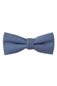 Tux Park Pre-Tied Blue Linen Bow Tie