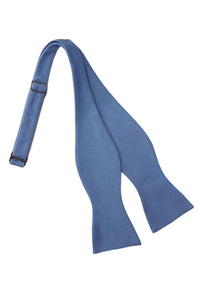 Tux Park Self Tie Blue Linen Bow Tie