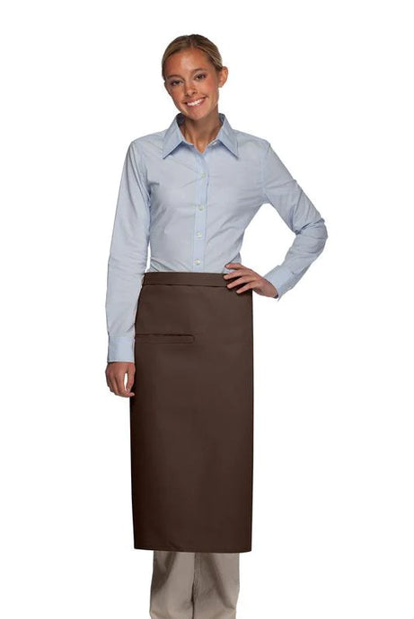 Cardi / DayStar Brown Full Bistro Apron (1 Inset Pocket)