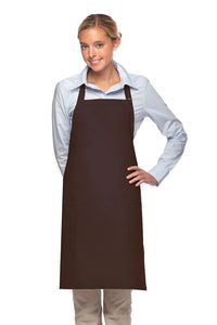 Cardi / DayStar Brown Deluxe Bib Adjustable Apron (2 Pockets)