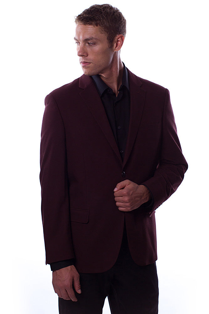 burgundy dress jacket mens Arlo Burgundy Tuxedo Jacket (Separates)