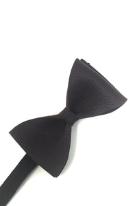 Cardi Wine Textured Leather Bow Tie
