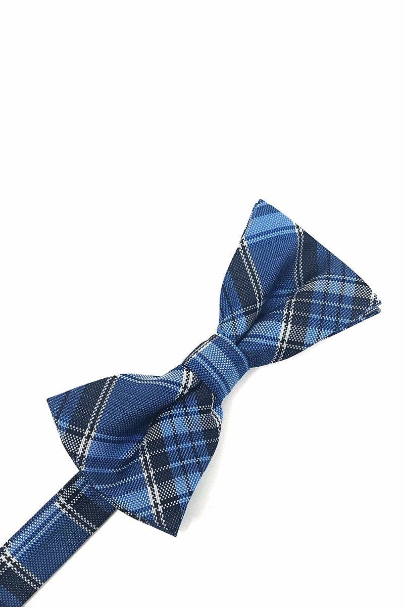 Cardi Pre-Tied Blue Madison Plaid Bow Tie