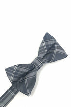Load image into Gallery viewer, Cardi Pre-Tied Grey Madison Plaid Bow Tie