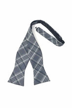 Load image into Gallery viewer, Cardi Self Tie Grey Madison Plaid Bow Tie