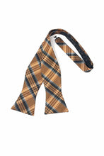 Load image into Gallery viewer, Cardi Self Tie Orange Madison Plaid Bow Tie