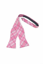 Load image into Gallery viewer, Cardi Self Tie Pink Madison Plaid Bow Tie
