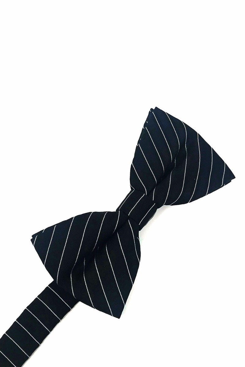 Cardi Pre-Tied Black Newton Stripe Bow Tie