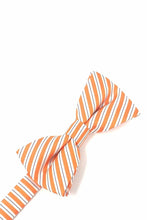 Load image into Gallery viewer, Cardi Pre-Tied Orange Newton Stripe Bow Tie