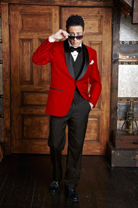 Cardi "Bradford" Red Tuxedo Jacket (Separates)