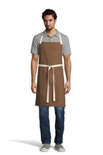 Load image into Gallery viewer, UT Black Collection Carmel w/ Natural Ties Rebel Bib Apron (3 Pocket)