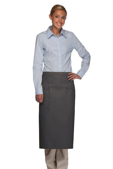 Cardi / DayStar Charcoal Full Bistro Apron (2 Pockets)