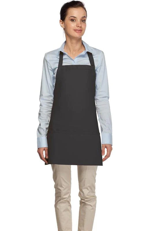 Cardi / DayStar Charcoal Deluxe Deluxe Bib Adjustable Apron (3 Pockets)
