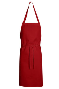 Chef Designs Red Standard Bib Apron (No Pockets)