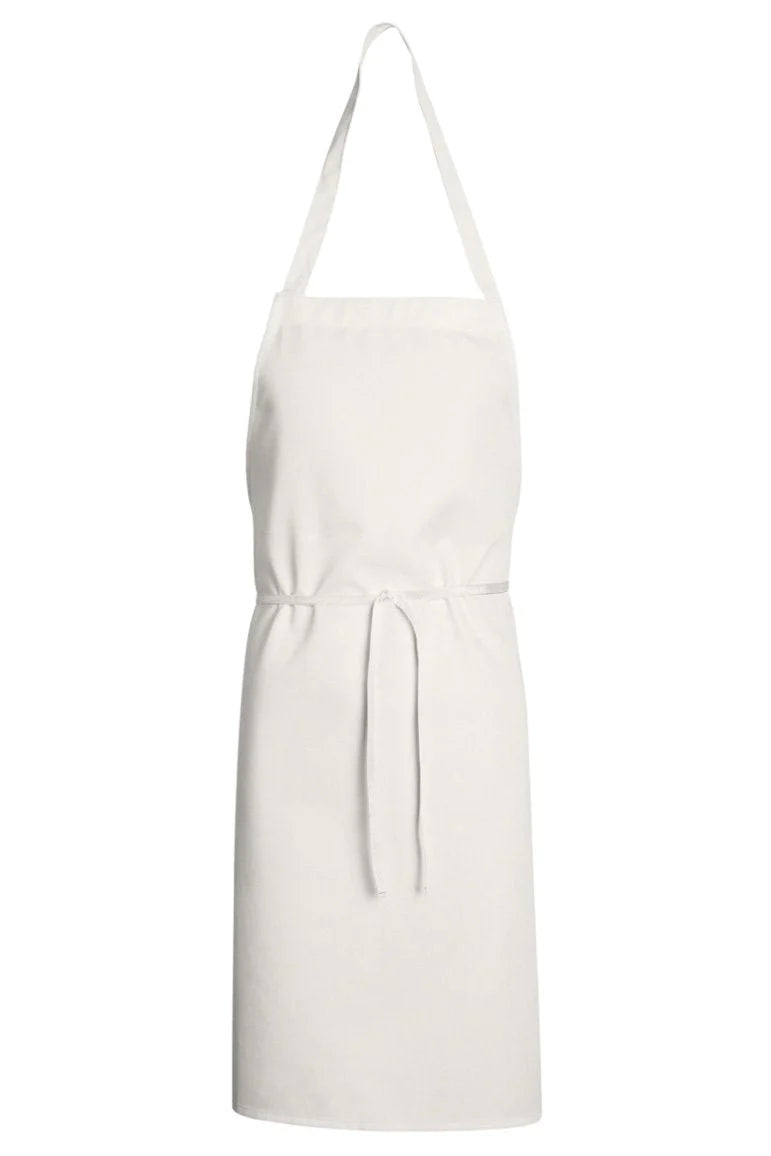 Chef Designs White Standard Bib Apron (No Pockets)