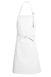 Chef Designs White Premium Adjustable Apron (1 Split Pocket)