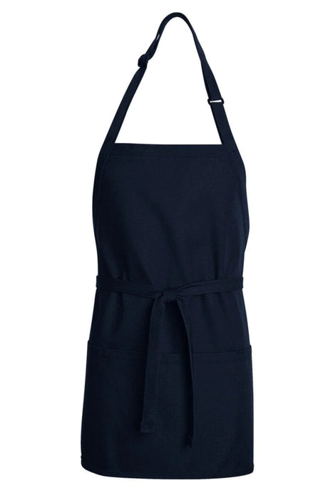 Chef Designs Navy Premium Short Bib Adjustable Apron (3 Pockets)