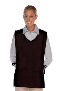 Cardi / DayStar Black Squared V-Neck Cobbler Apron (2 Pockets)