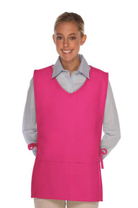 Cardi / DayStar Hot Pink Squared V-Neck Cobbler Apron (2 Pockets)