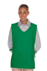 Cardi / DayStar Kelly Green Squared V-Neck Cobbler Apron (2 Pockets)