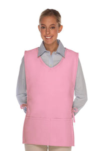 Cardi / DayStar Pink Squared V-Neck Cobbler Apron (2 Pockets)