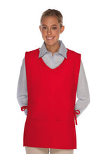 Load image into Gallery viewer, Cardi / DayStar Red Squared V-Neck Cobbler Apron (2 Pockets)