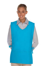 Load image into Gallery viewer, Cardi / DayStar Turquoise Squared V-Neck Cobbler Apron (2 Pockets)