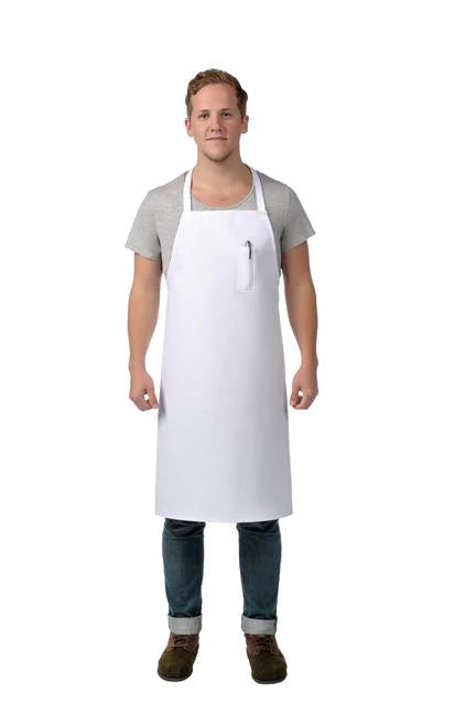Cardi / DayStar White Pencil Pocket Bib Apron